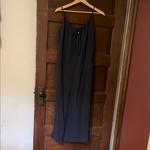 Old Navy Blue Crinkle Cami Maxi Dress